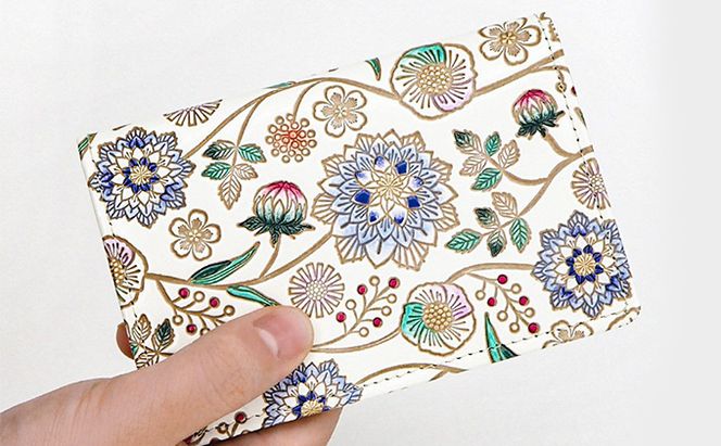 パスケース ダリア コバルトブルー 文庫屋大関 名刺入れ カードホルダー 名刺ケース 名刺ホルダー カード入れ 定期入れ 定期ケース 雑貨 生活雑貨 小物 革小物 革製品 本革 日用品 工芸品 東京 東京都 墨田区