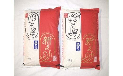 【令和7年産米】【無洗米】 新潟県村上市 岩船産 新之助10kg（5kg×2袋）1029014