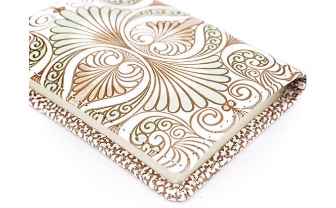 【文庫屋大関】箱まち小銭入れ　ロカイユ＜ペールカーキ＞【皮革工芸品】 ファッション小物 財布 民芸品 