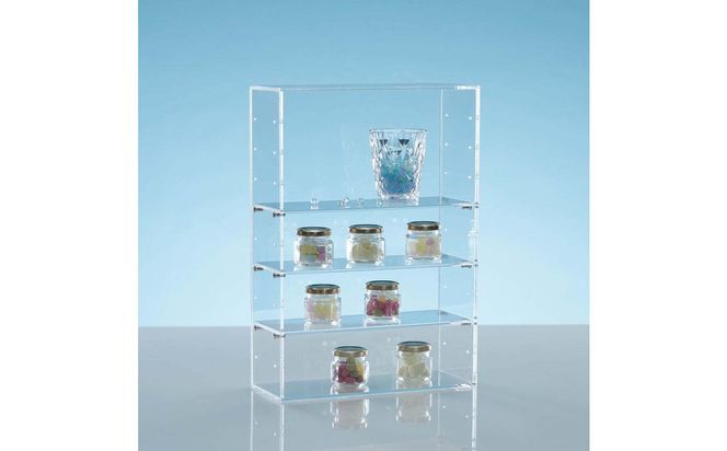 アクリルコレクションケースBタイプ　W30cm×D12cm×H43cm　川崎市自社工場一貫生産品　１台【無色透明】 141305_MH11VC01