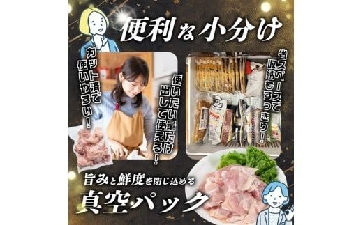 小分けで便利！鹿児島県産若鶏もも肉切身 計2.5kg(250g×10P) a2-124