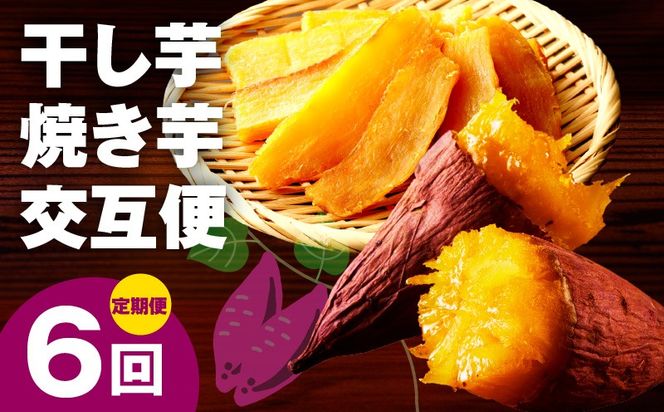 099Z526 【定期便】干し芋 600g/焼き芋1kg 全6回 交互便【ほしいも 芋 いも 無添加 紅はるか 干しいも おやつ サツマイモ さつまいも】