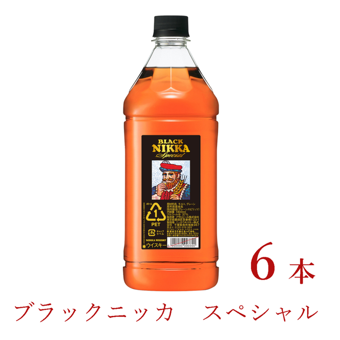 ウイスキー ブラックニッカ スペシャル 1.8LPET×6本
