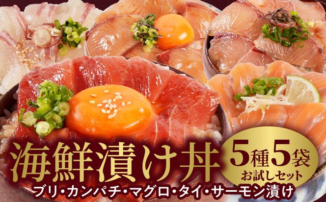 海鮮漬け丼 5種　お試しセット N019-YA192