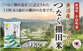 【令和8年産 先行予約】精米5kg　産新潟県十日町市魚沼産コシヒカリ「つなぐ棚田米」 米 こしひかり 精米 十日町市