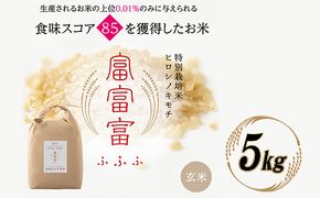 富山県ブランド米 富富富 玄米 5kg ふふふ ブランド米 国産 米 お米 日本米 ギフト 贈り物 備蓄 防災 食品 陽咲玲 はるざれ F6T-1010