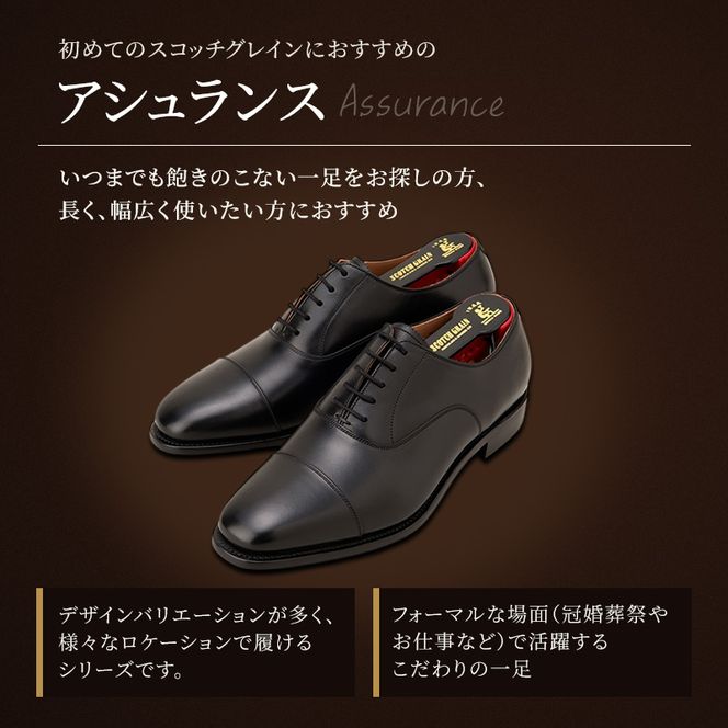 スコッチグレイン ビジネスシューズ メンズ アシュランス 3526 ストレートチップ 革靴 本革 日本製 EEE 送料無料 ギフト