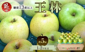 りんご【1月・2月発送】糖度13度以上 訳あり品 家庭用 王林 約5kg【青森りんご 果物 フルーツ デザート 食後 青森県産 産地直送 贈り物】