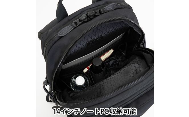yezoLABO Momonga ユーティリティバックパック L No.8800477 ファッション 小物 かばん リュック 黒 通勤 通学 社会人 学生 出張 PCが入る ファイル収納 エキスパンド機能 日本製 国産 北海道