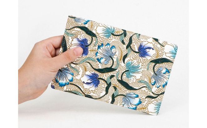 【文庫屋大関】パーソナルホルダー　ノースガーデン＜ターコイズ＞【皮革工芸品】 民芸品 雑貨 日用品 文房具 革小物 牛革 ファイル ケース 