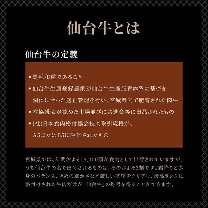『仙台牛銘撰』仙台牛肩ロース焼肉用 500g　【お肉 牛肉 お肉 にく 食品 仙台  ギフト】 041009_ET002
