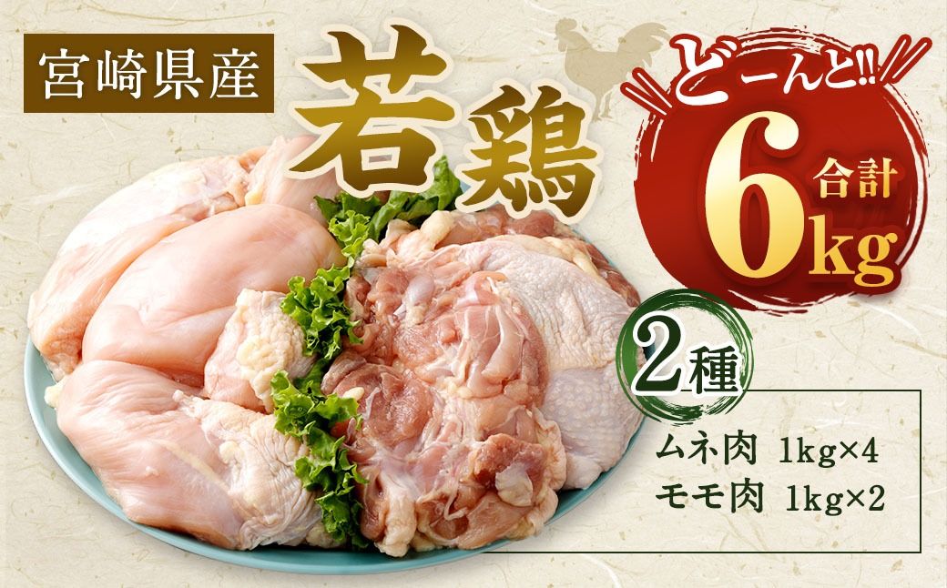 [[2025年12月発送]宮崎県産若鶏6kgセット][c430_hn_x3-dec]