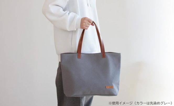 【J-247】ｋｉｉ工房　帆布かばん　スタンダードトートL 手長 千鳥柄【高島屋選定品】