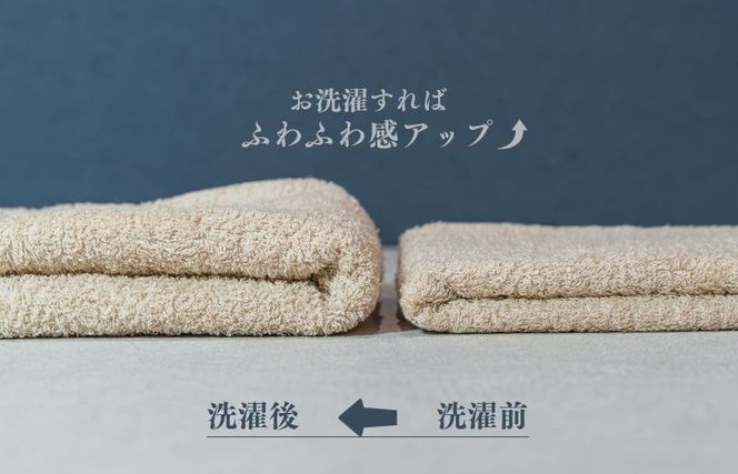 010B1707 スーピマフェイスタオル 4枚（ベージュ）【国内製造 日本製 泉州タオル スーピマコットン 無地 吸水力 耐久性】