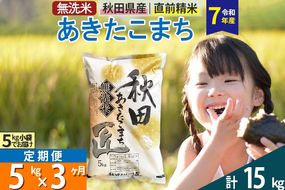 【無洗米】＜令和7年産＞《定期便3ヶ月》秋田県産 あきたこまち 匠 5kg (5kg×1袋) ×3回 5キロ お米 |02_snk-030303s