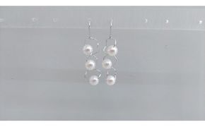 L-85伊勢志摩あこや本真珠バブルピアス(トリプル)R