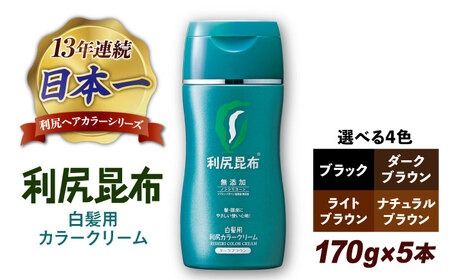 【5本入】［白髪用］利尻カラークリーム 糸島市 / 株式会社ピュール ヘアカラー 白髪染め [AZA063]