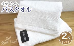 010B040 やわらかバスタオル 2枚セット（ホワイト）泉州タオル