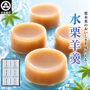 水栗羊羹 80g × 6個 ［小布施堂］ 菓子 スイーツ 羊羹 水羊羹 栗水羊羹 栗羊羹 水ようかん 栗ようかん 栗 ギフト お中元 長野県 信州 和菓子 ［A-57］