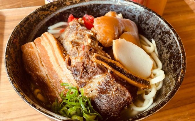 だるまそば 4食セット (三枚肉・ソーキ・軟骨ソーキ・てびち) 沖縄そば おきなわそば ソーキそば お土産 ギフト おすすめ  沖縄市 / だるまそば[BCAO001] 