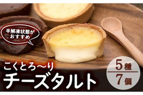 こくとろ～り チーズタルト (合計7個・5種) チーズ スイーツ スウィーツ 菓子 焼き菓子 洋菓子 おやつ 詰め合わせ セット 個装 大分県 佐伯市【ER034】【古川製菓】