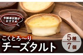 こくとろ～り チーズタルト (合計7個・5種) チーズ スイーツ スウィーツ 菓子 焼き菓子 洋菓子 おやつ 詰め合わせ セット 個装 大分県 佐伯市【ER034】【(株)古川製菓】