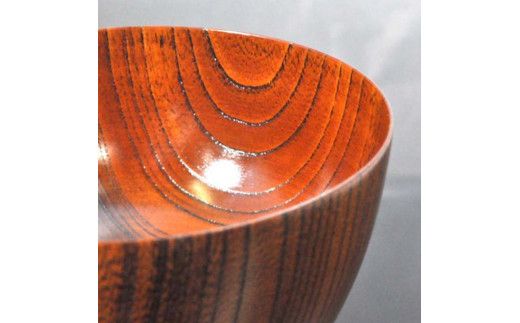 国産山中塗木製雑煮椀 欅4．3胴張椀　茶摺　SO-0503 復興　震災　コロナ【能登半島地震復興支援】 北陸新幹線 F6P-0135