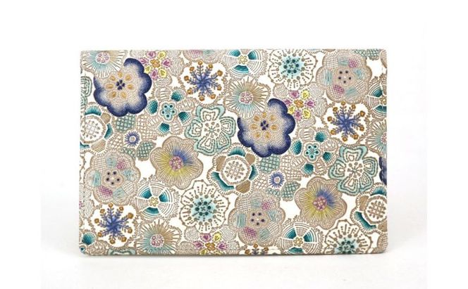 【文庫屋大関】パーソナルホルダー　春らんまん＜瑠璃＞【皮革工芸品】 民芸品 雑貨 花柄デザイン 花柄 