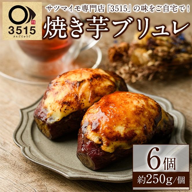 3515(焼き芋・スイーツ専門店)の焼き芋ブリュレ(計6個) お菓子 スイーツ デザート 芋 さつまいいも 紅はるか 手軽 小分け 【合同会社グッドフィールド】a-16-58-z