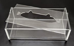 アクリル ネコ ティッシュBOX 雑貨 日用品 クリア ペーパータオル マスク 透明 手作り 