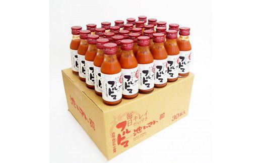 【6回定期便】食塩・砂糖・化学調味料・保存料不使用 トマトジュース 毎日フルトマ（ホワイト）100ml×30本 箱入 /トマト 1本に約5個分のフルーツトマト  糖度9度以上 定期コース 6回【池トマト】[BQAG045]