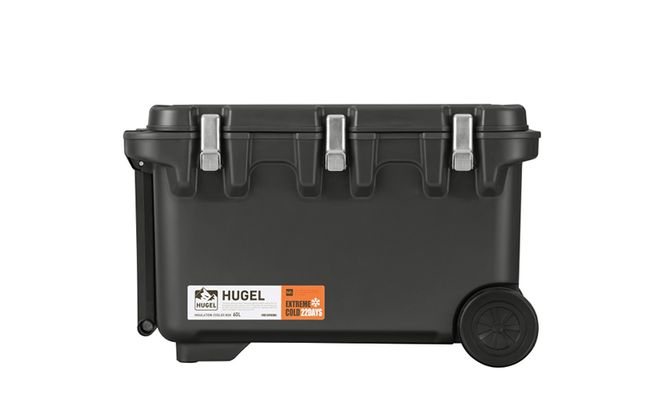 クーラーボックス 大型 60L 真空断熱 HUGEL チャコールグレー キャスター付き アイリスオーヤマ 高保冷 保冷 真空 長時間 大容量 保冷ボックス アイスボックス 保冷コンテナ 保冷バッグ アウトドア キャンプ BBQ VITC-60 アイリス 宮城県 大河原町