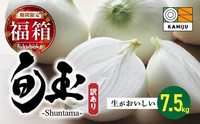 【福箱★2027】 訳あり 新玉ねぎ 旬玉 7.5kg 生がおいしい神重農産のブランド玉ねぎ H105-275