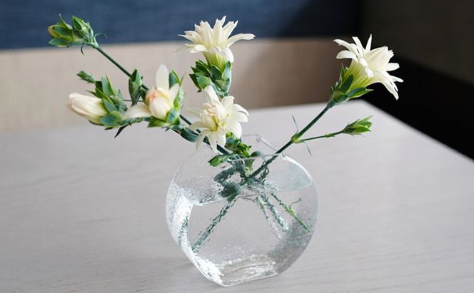 デンデン　フラワーベース（クリアー） 