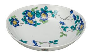 九谷焼 7号鉢/クレマチス a01 工芸品 皿 鉢皿 結婚 引き出物 金婚式 誕生日プレゼント 還暦祝い 古希 喜寿 米寿 退職 定年 プレゼント お祝い お返し お礼 