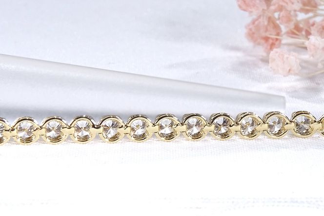 K18YG【5.0ct】ダイヤモンド テニス ブレスレット  CSBL00036-18Y SWAV091-a