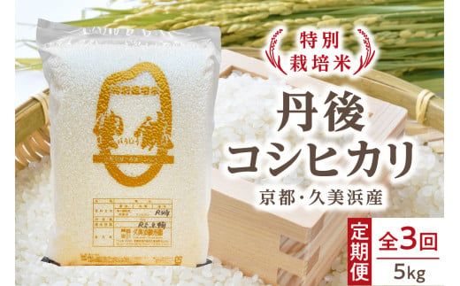【3回定期便】【特別栽培米】コシヒカリ『豊饒』 5kg （真空パック）（2026年10月上旬～発送） 久美浜観光園 特別栽培米 こしひかり コシヒカリ お米 米 京丹後産 京丹後 丹後　KO00037