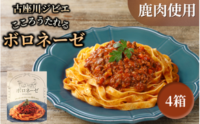 古座川ジビエ　こころうたれるボロネーゼ4箱セット（160g×4個）【gbe109】