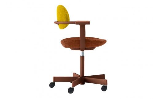 イトーキ『バーテブラ03』5本脚  抵抗付きウレタンキャスター KS張地：ペニー×マスタード（KG825KSM1F1104F）【EI127W】