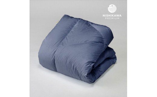 【nishikawa/西川】羽毛ふとん/ポーリッシュホワイトグースダウン95％/シングル/配色ブルー【P269W】（滋賀県　近江八幡市）