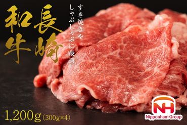 AI125 訳あり 牛肉 長崎和牛 切り落とし 計1.2kg (300g×4P) [ 肉 和牛 牛 精肉 冷凍 小分け すき焼き しゃぶしゃぶ 日本ハムマーケティング 長崎県 島原市 ]