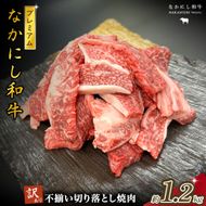 宮崎県西ノ原牧場・なかにしプレミアム和牛訳あり不揃い切り落とし焼肉 1.2kg（国産 牛肉 肉 黒毛和牛 お肉 切り落とし 焼肉用 焼肉 人気 訳あり 不揃い）