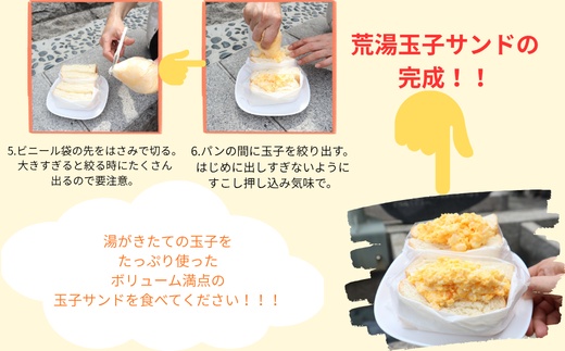 【ふるさと納税】荒湯玉子で玉子サンドと味玉作り体験 料理体験 調理体験 体験チケット 1枚 タマゴサンド たまごサンド 味玉 あじ玉 たまご 荒湯玉子 卵 玉子 サンドイッチ 料理 兵庫県 新温泉町 送料無料
