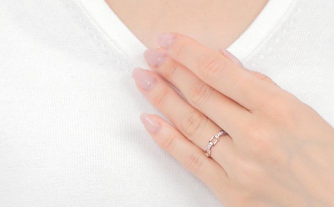 0.20CT　ダイヤチェーンデザインリング　R3990DI-R　ピンクゴールド【サイズ：8号～18号（0.5号刻み対応可）】  PG ダイヤ ダイヤモンド リング 指輪 ジュエリー 宝石 贈り物 ギフト プレゼント