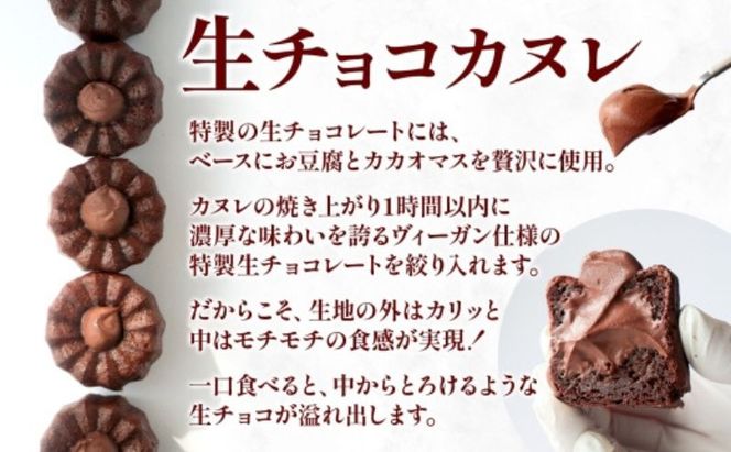 生チョコカヌレ12個入り/ヴィーガンスイーツ/グルテンフリースイーツ 濃厚 生チョコレート 絹豆腐  スイーツ チョコ 健康 低脂肪 ヘルシー 株式会社Ripple  神奈川県 茅ケ崎市