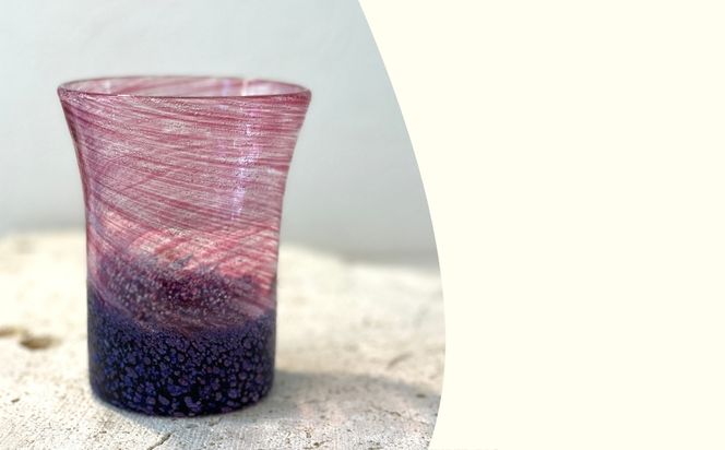 《琉球ガラス匠工房》紺碧の海・紺碧の夕陽グラスセット