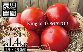 期間限定！プレミアムフルーツトマト 約1.4kg　長田農園 産地直送 トマト とまと 野菜 やさい フルーツ サラダ 濃厚 甘い ご褒美 プレゼント 美容 健康 リピート多数 人気 高評価 先行受付 数量限定 碧南市　H004-175