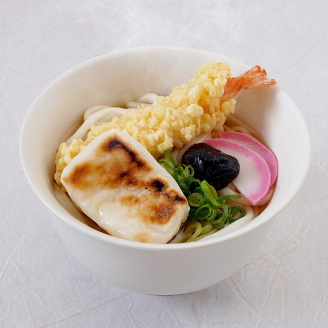 さぬき小豆島　手延冷凍調理うどん　4食セット(カレー/えび天（焼きもち入）/きつね/かきあげ）