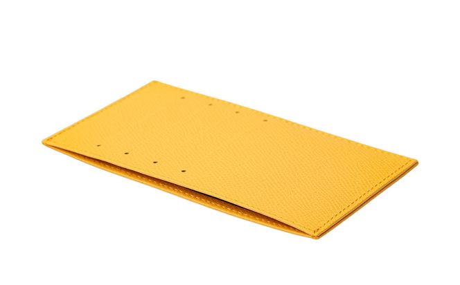 豊岡財布 ウォレットイン カードホルダー ドイツ製本革使用 イエロー ZCD02 / カードケース  革 革小物 コンパクト 長財布に収まる  シンプル デザイン 無地 マスミ鞄嚢