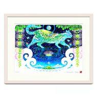 ［琉球イラストレーション］ 与儀勝之 『一会 [陰] / Encounter [Yin]』 額装Lサイズ インテリア 雑貨 アート おしゃれ おすすめ 沖縄市 / yogima office[BCAI027]